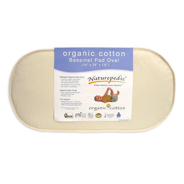 Naturepedic Organic Cotton Oval Bassinet Mattress