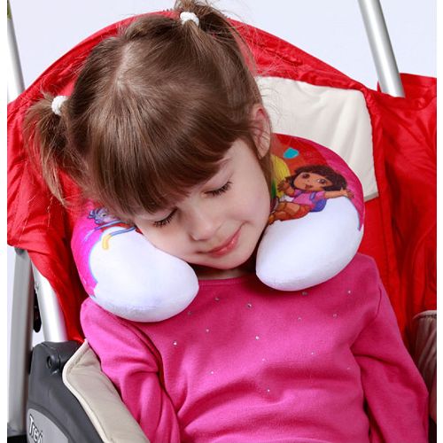 Nickelodeon Dora the Explorer Travel Comfort Pack. Seat Strap Covers and Neck Pillow.