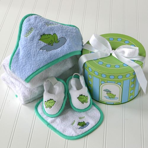 Baby Aspen Finley the Frog Four Piece Hat Box Bath... by 