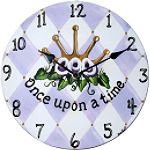 Sherri Blum Designs Lavender Princess Children's and Nursery Wall Clock