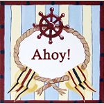 Sherri Blum Designs Ahoy! Nautical Children's Canvas Wall Art