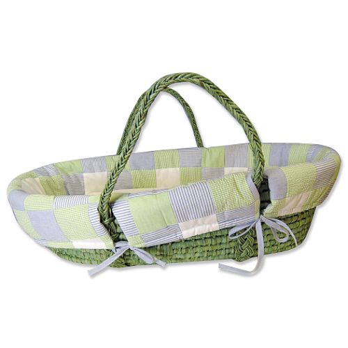 Trend Lab Baby Patchwork Blue Moses Basket Set by 
