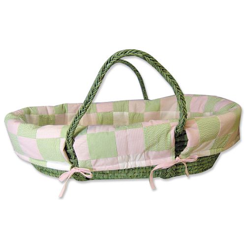 Trend Lab Baby Patchwork Pink Moses Basket Set by 