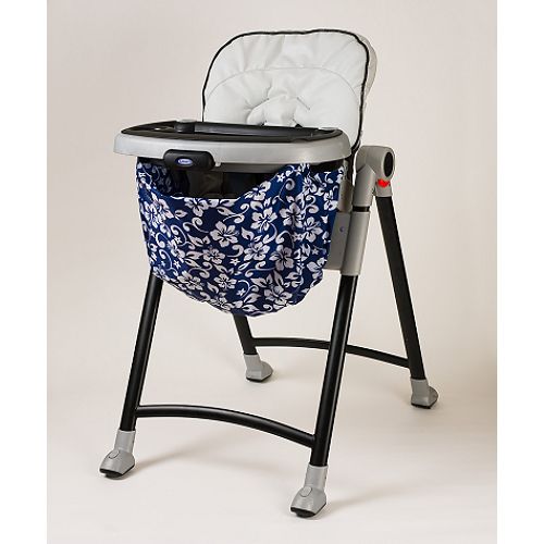 Wupzey! High chair Food Catcher Navy Hawaiian