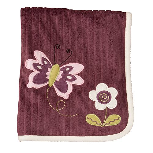 Lambs & Ivy Luv Bugs Ribbed Velour Blanket