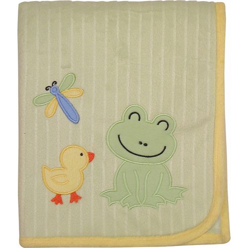 Lambs & Ivy Velour Blanket, Froggy Tales