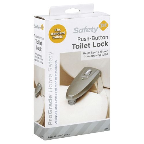 Safety 1st ProGrade Home Safety Lock, Push-Button, Toilet, 1 lock