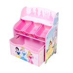 Disney Princess 3 Bin Organizer with Roll Out Toy Box in Pretty Pin
