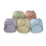 Kissa's Cotton Fleece Fitted Diaper - Lime Green Size 2