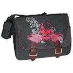 Baby & Co Canvas Skull Red Double Buckle Bag