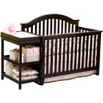 Delta Childrens Great Beginnings 5 in 1 Crib with Built in Changing Table in Chocolate