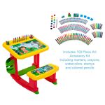 Delta Childrens Nickelodeon's Dora the Explorer Art Desk with 100 Piece Art Supply Kit
