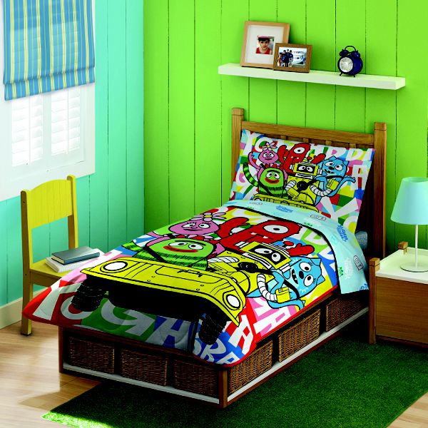 Nickelodeon Yo Gabba Gabba 4 Piece Toddler Bedding Set