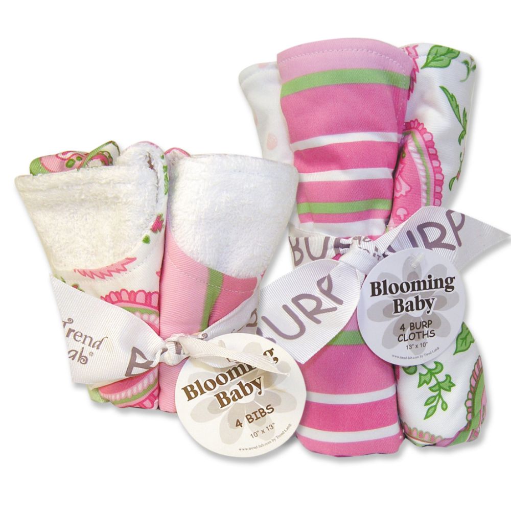 Trend-Lab Paisley Bib and Burp Set