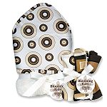Trend-Lab Hot Cocoa Hooded Towel and Wash Cloth Set