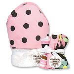 Trend-Lab Maya Dot Hooded Towel and Wash Cloth Set
