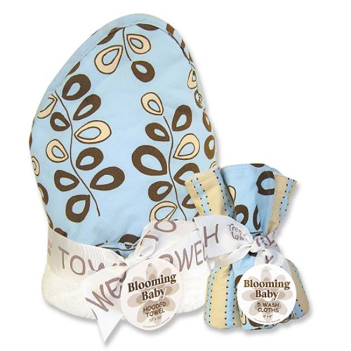 Trend-Lab Willow Teal Hooded Towel and Wash Cloth... by