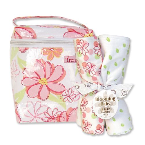 Trend-Lab Hula Baby Bottle Bag and Burp Cloth Set by