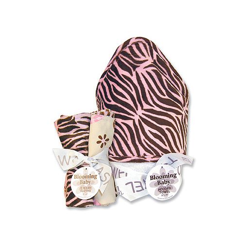 Trend-Lab Sweet Safari Pink Hooded Towel & Wash... by