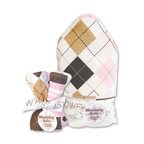 Trend-Lab Prep School Pink Hooded Towel & Wash... by