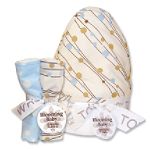 Trend-Lab Winterberry Blue Hooded Towel & Wash Cloth Bouquet Set