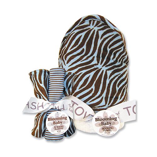 Trend-Lab Sweet Safari Blue Hooded Towel & Wash... by