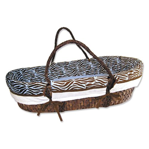 Trend-Lab MOSES BASKET-SWEET SAFARI ZEBRA BLUE by