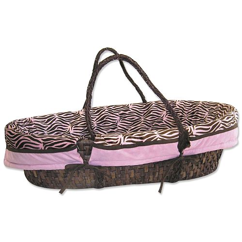 Trend-Lab MOSES BASKET-SWEET SAFARI ZEBRA PINK by