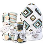 Trend-Lab Chocolate Blocks Blooming Bouquet 3 Pack Set