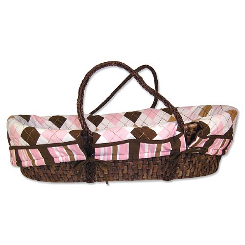 Trend-Lab MOSES BASKET-PREP SCHOOL PINK by