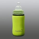 Momo Baby Wide Neck 6oz Glass Thermal Bottle Huggers (Green, 3-pack)