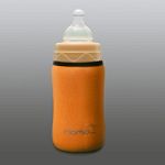 Momo Baby Wide Neck 6oz Glass Thermal Bottle Huggers (Orange, 3-pack)