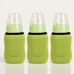 Momo Baby Wide Neck 9oz Thermal Bottle Huggers (Green, 3-pack)