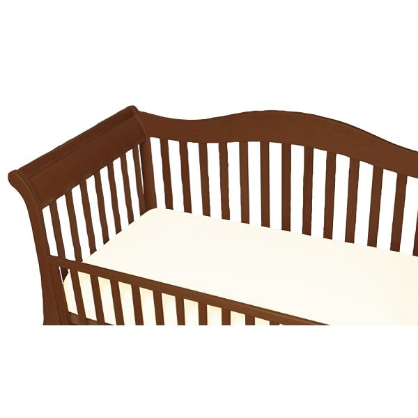 BabyLuxe Jersey Knit Cotton Crib Sheet with Safety Corners, Ecru