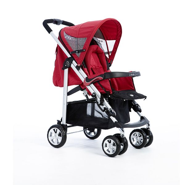 Zooper Waltz Baby Stroller, Red Waves