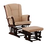 Storkcraft Tuscany Glider & Ottoman - Cherry/Beige