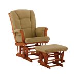 Storkcraft Tuscany Glider & Ottoman - Oak/Sage