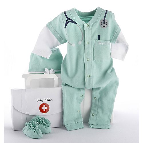 Baby Aspen “Big Dreamzzz” Baby M.D. Two-Piece Layette Set in “Doctor’s Bag” Gift Box