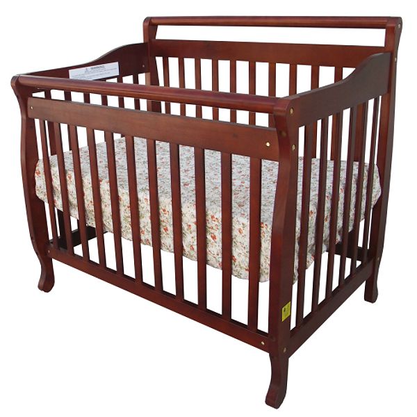 Dream on Me 3-in-1 Portable, Convertible Crib, Cherry