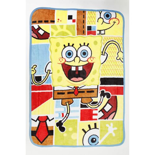 Nickelodeon Spongebob Squarepants Coral Plush Toddler Blanket