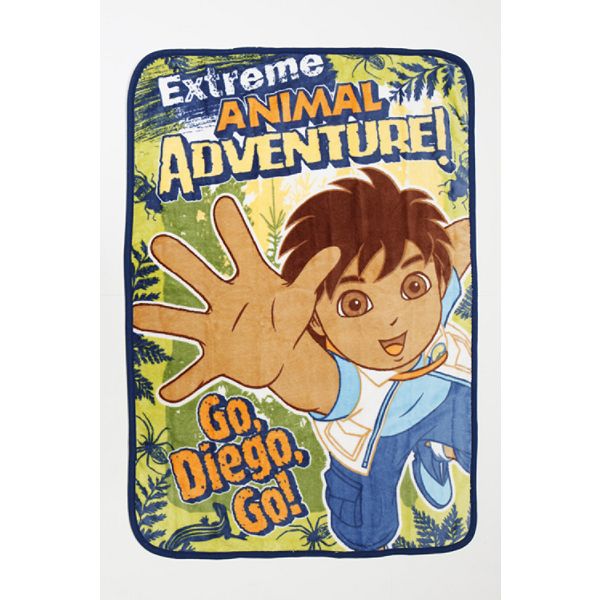 Nickelodeon Diego Adventure Coral Plush Ultra Soft Toddler Blanket