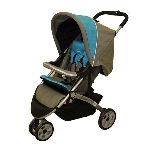 Dream on Me Lightweight Aluminum Stroller with Peek A Boo Canopy Blue and Gray