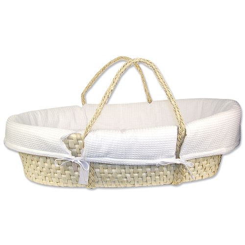 Trend-Lab Moses Basket - White Pique by 