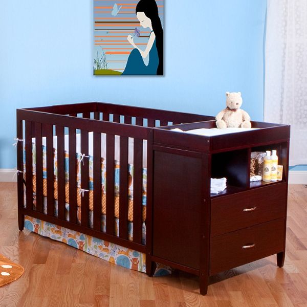Bright Steps 4-in-1 Austin Crib 'n Changer Combo - Cherry