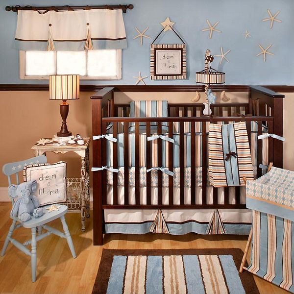My Baby Sam, Barefoot Dreamin 4pc Crib Bedding Set