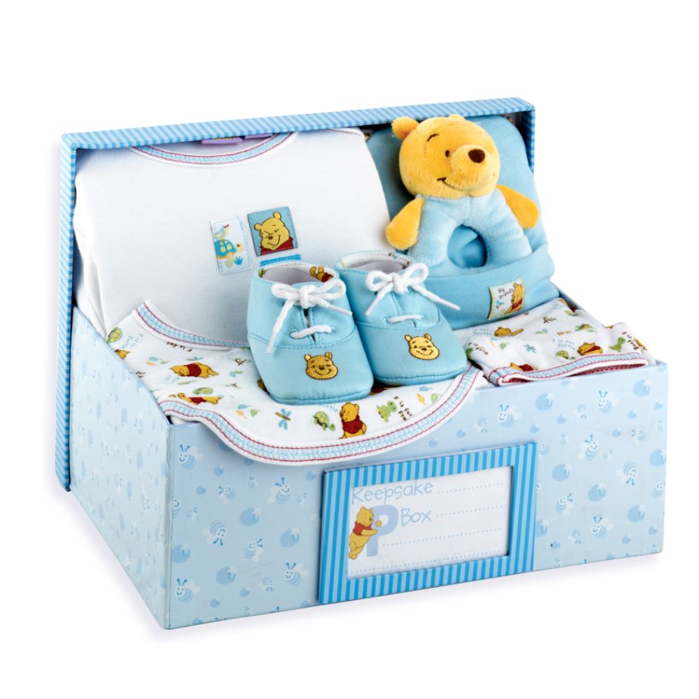 Winnie the Pooh 7pc. Keepsake Layette Gift Set-Boy