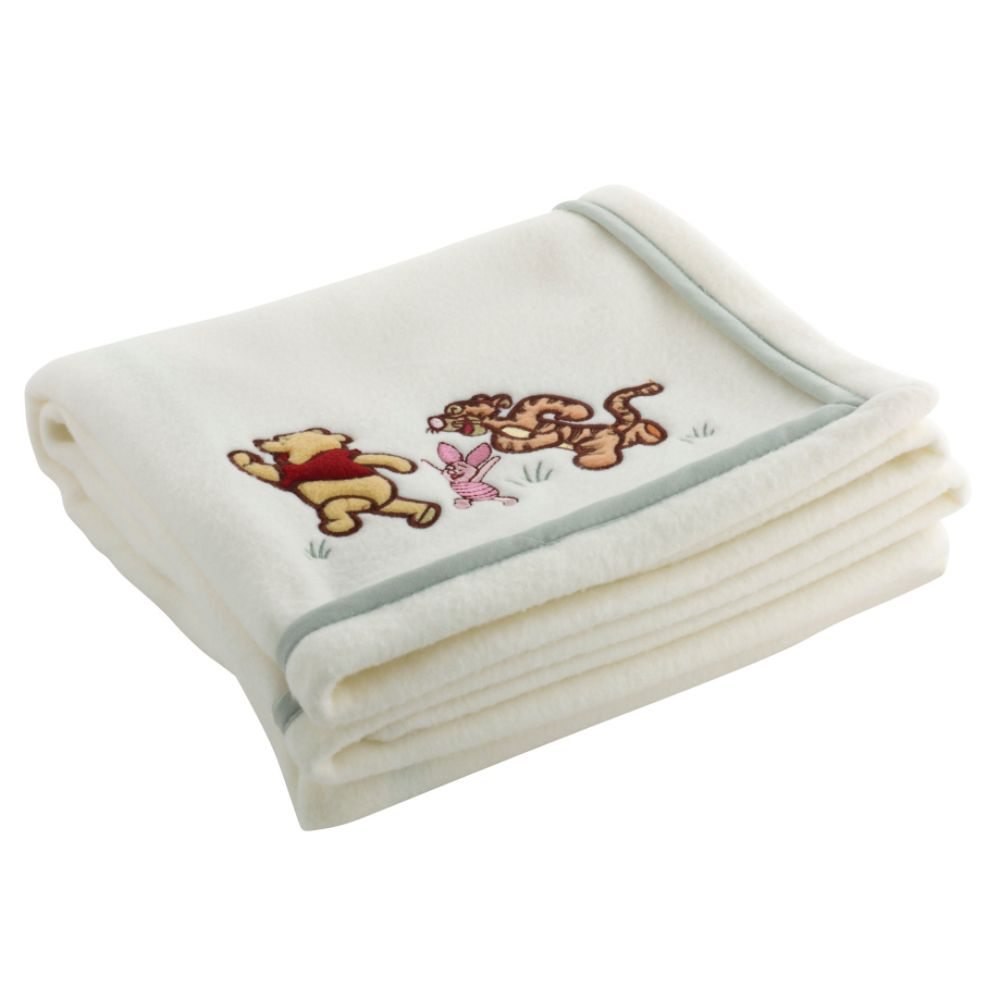 Kidsline Ecru Embroidered Fleece Blanket