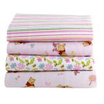 4 Pack Flannel Receiving Blanket