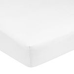 Click here to buy Carter's Easy-Fit Sateen Crib Sheet - White.