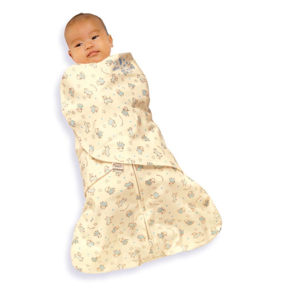 Halo SleepSack Infants Blue Sheep Print SleepSack Swaddle